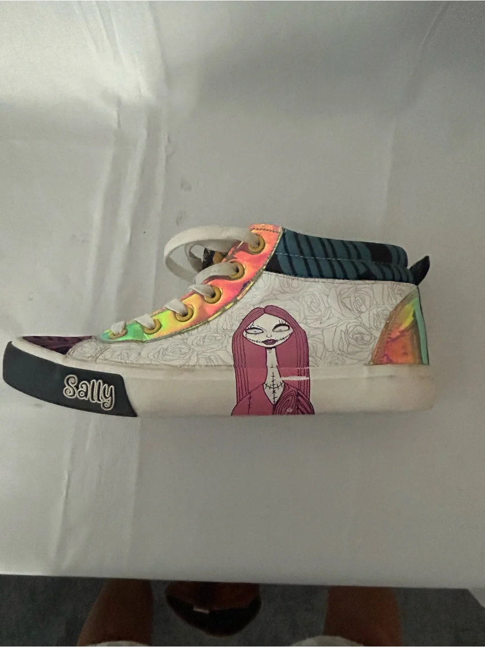 Ground Up Disney's Jack & Sally Women's Hi-Top Sneakers Size 7